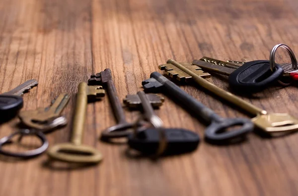 Sfondo chiave in legno — Foto Stock