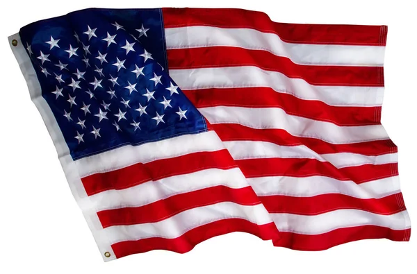 Mávání americkou vlajkou — Stock fotografie