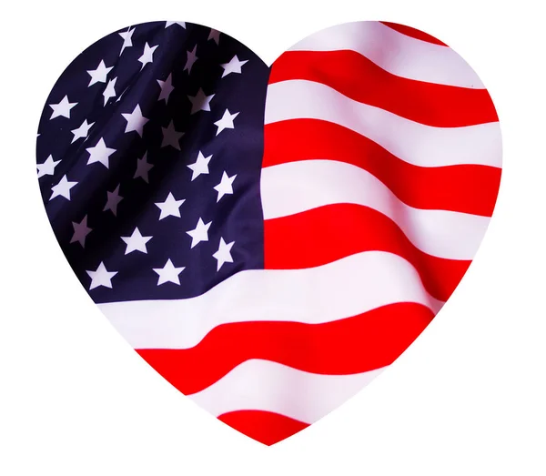 Hart vlag USA — Stockfoto