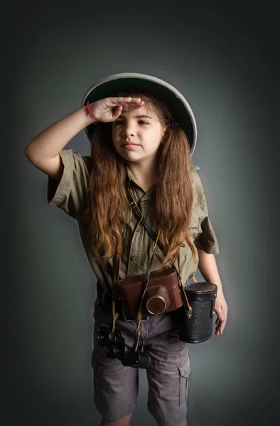 Ragazza in uniforme tropicale — Foto Stock