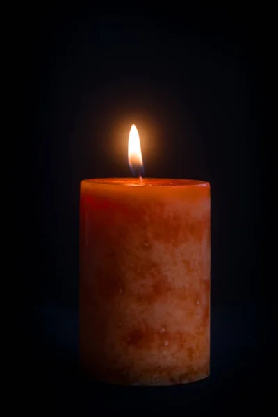 Candle Black Background — Stock Photo, Image