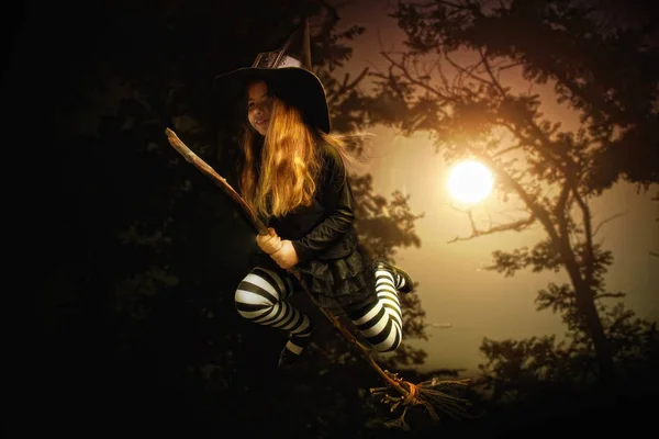 Little girl witch — Stock Photo, Image