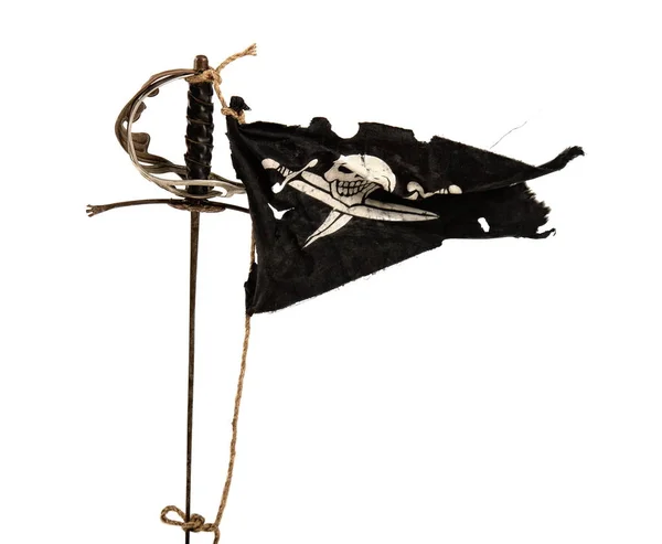 Sventolando bandiera pirata — Foto Stock