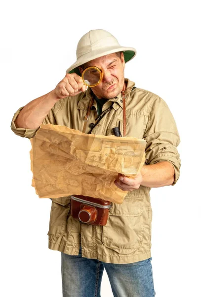 Tropical helmet tourist — Stock Photo, Image