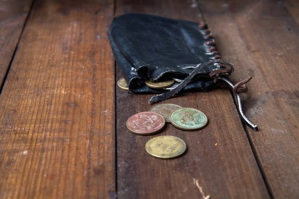 Vecchia borsa dei pirati — Foto Stock