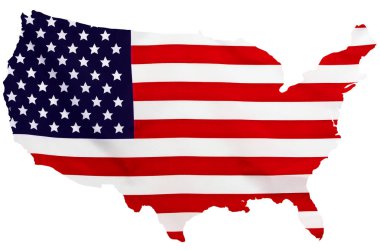 ABD haritaları şeklinde ABD Bayrağı