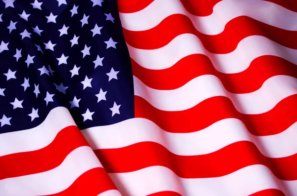 Sventolando bandiera americana Immagine Stock