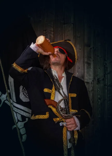 Mature Pirate Capitan — Stock Photo, Image