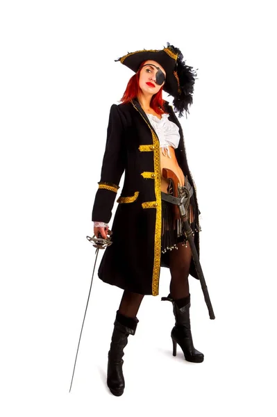 Sexy pirate captain — Stock Photo, Image