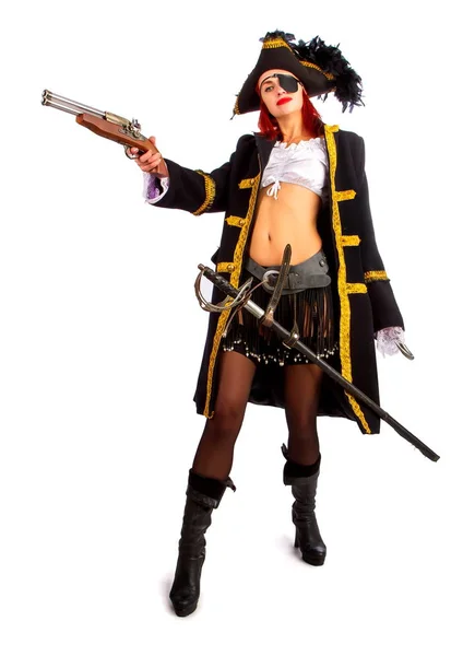 Sexy pirata capitão — Fotografia de Stock
