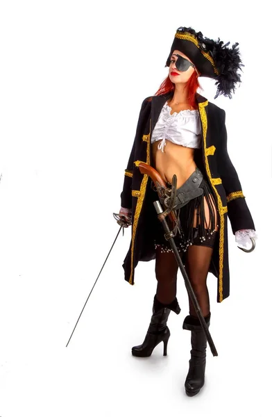 Sexy pirata capitão — Fotografia de Stock