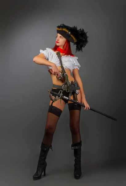 Sexy pirata Captein — Fotografia de Stock