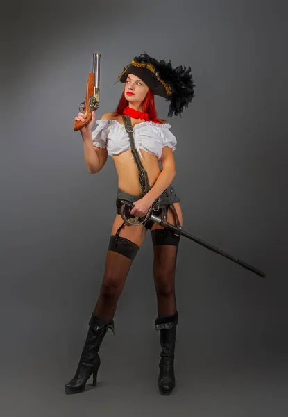 Sexy pirata Captein — Fotografia de Stock