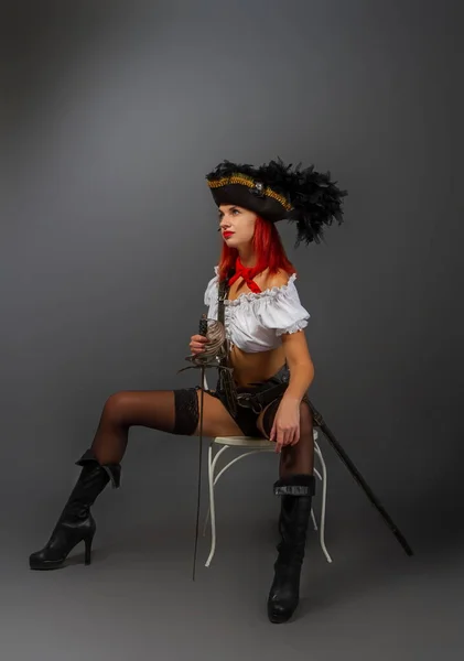 Sexy Pirata Captein — Foto Stock