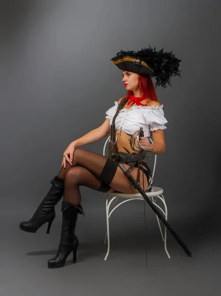 Sexiga Pirate Captein — Stockfoto