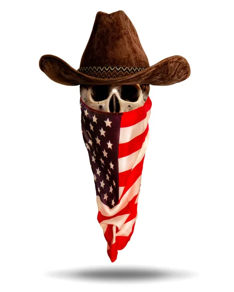 Skull cowboy bandana — Stock Photo, Image