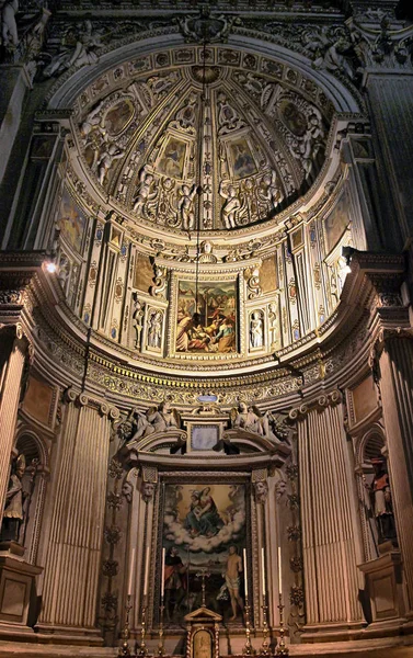 산타 마리아 마조레, 베 르 가모의 대성당의 내부 — 스톡 사진