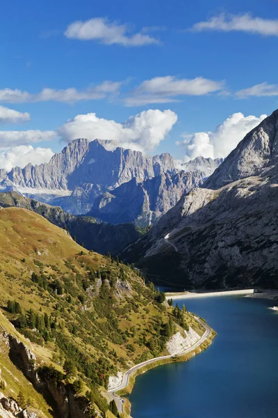 Fedaia lake in Dolomites — Stock Photo, Image