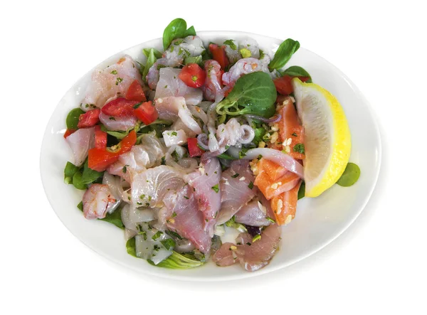 Ceviche sur une assiette — Photo