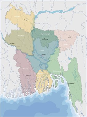 Map of Bangladesh clipart