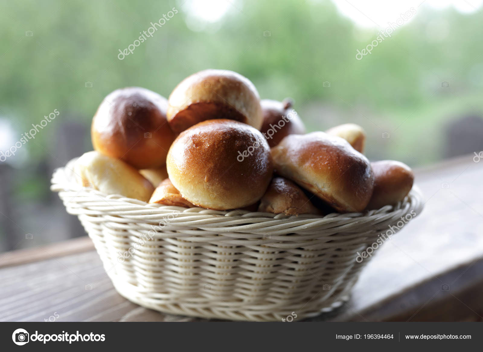 Wicker Basket Pies Windowsill Cafe Stock Photo C Achubykin