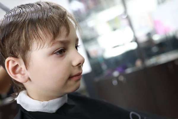 Portrait Child Barbershop — Stock Photo, Image