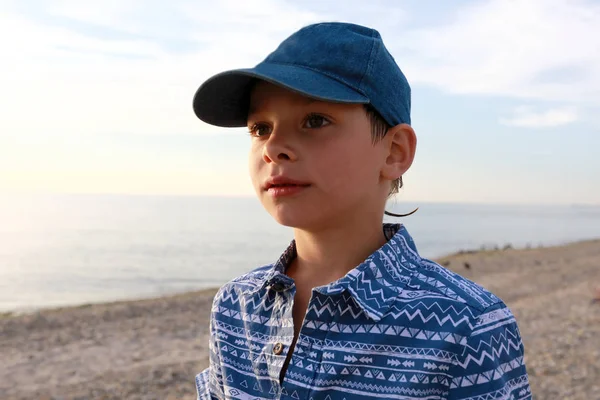 Portrait Enfant Sur Plage — Photo