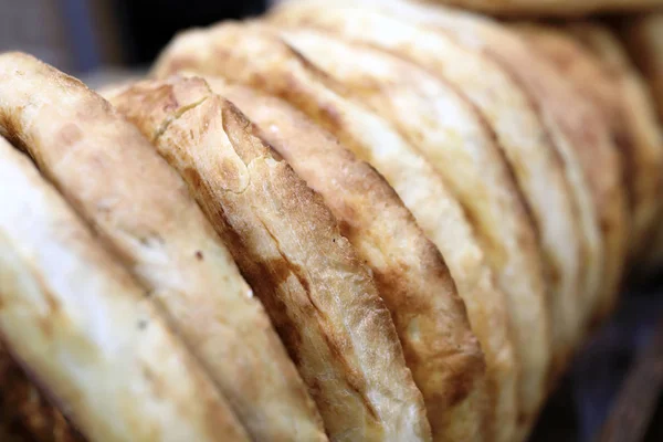 Torte Pane Uzbeko Sul Mercato Asiatico — Foto Stock