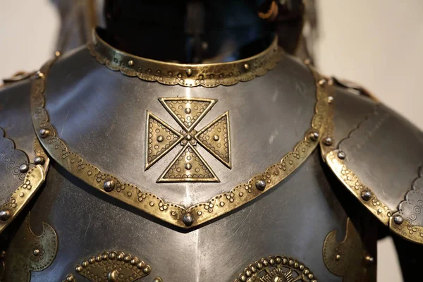 Details of Medieval European Knight Armor indoor