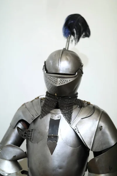Cavaleiro Medieval Armadura Fundo Parede — Fotografia de Stock