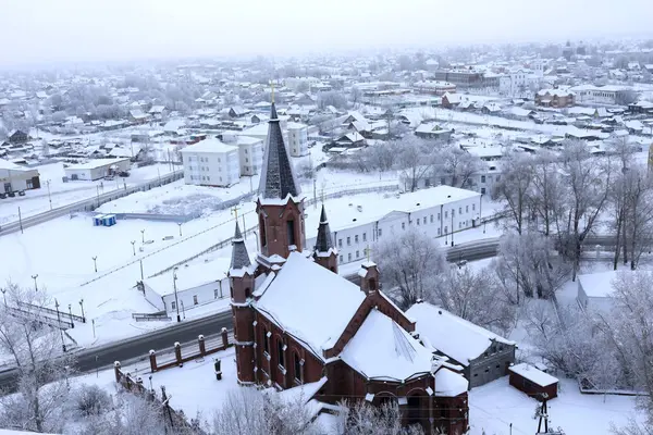 Details Tobolsk Hill Winter — Stock Photo, Image