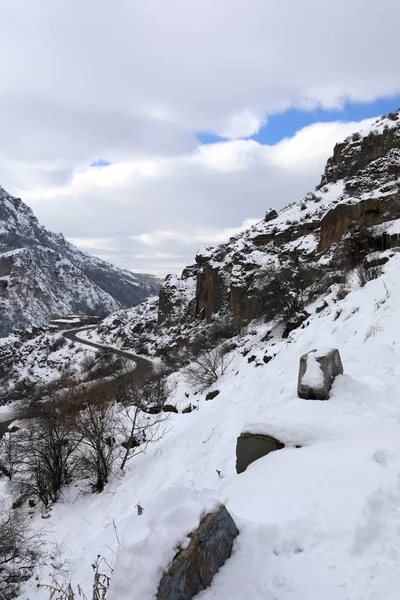 Canyon Örményországban Téli Táj — Stock Fotó