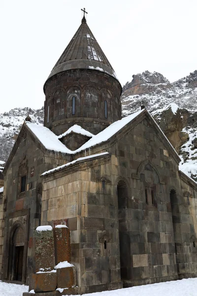 Details Church Geghard Monastery Winter Armenia — Stock Photo, Image