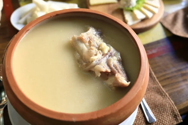 Armenian Khash Bowl Table Restaurant — Stock Photo, Image