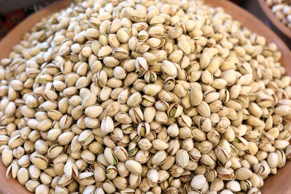 Pistacchi Piatto Nel Mercato — Foto Stock