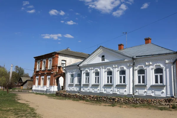 Вид на улицу в городе Калязин — стоковое фото