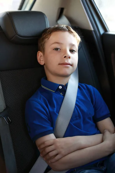 Boy sitting in car — Stock Photo, Image