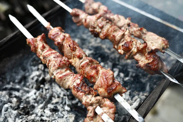 Cozinhar churrasco pescoço de porco — Fotografia de Stock