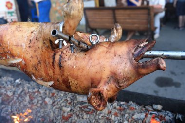 Tükürük üzerine domuz kavurma