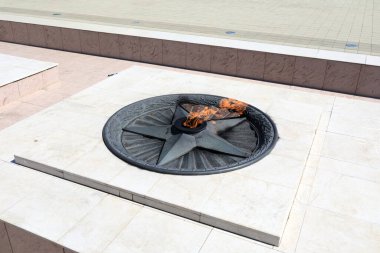 Primorsko-Akhtarsk, Rusya 'da Sonsuz Alev Görünümü