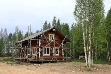 Bardan, Tver bölgesinden, Rusya 'dan kulübe inşaatı