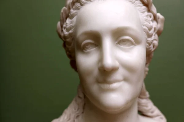 Buste Van Keizerin Catherine Achtergrond Van Muur — Stockfoto