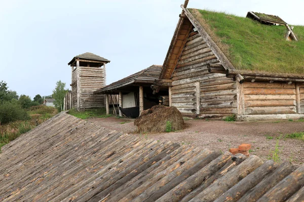 Вид Село Вікінгів Влітку Карелія — стокове фото