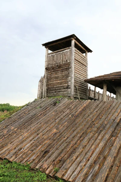 Vue Tour Village Viking Été Carélie — Photo