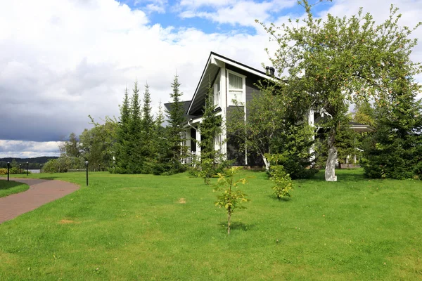 View Cottage Village Summer Karelia — Stock Photo, Image