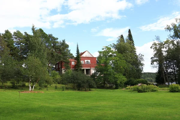 Widok Budynek Lecie Rosja Karelia — Zdjęcie stockowe