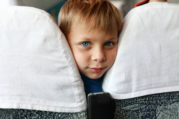 Portrait Enfant Sur Navire Passagers — Photo