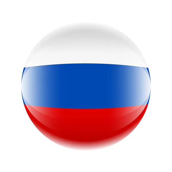 Russia flag icon in the form of a ball. Vector eps 10 — Stock Vector