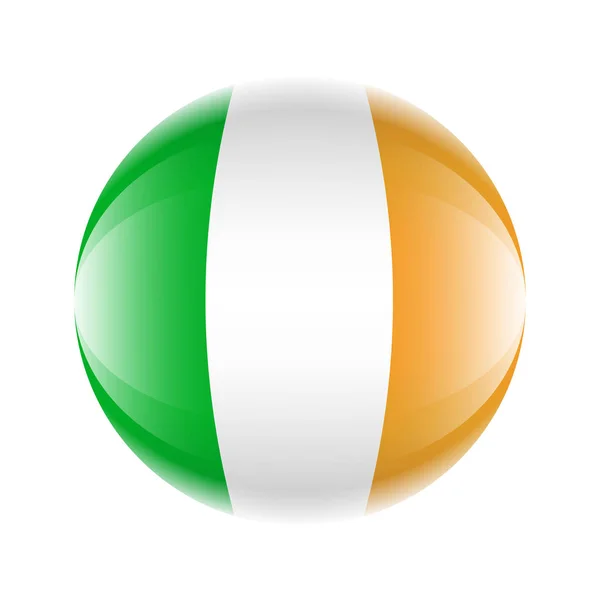 Ireland flag icon in the form of a ball. Vector eps 10 — Stock Vector