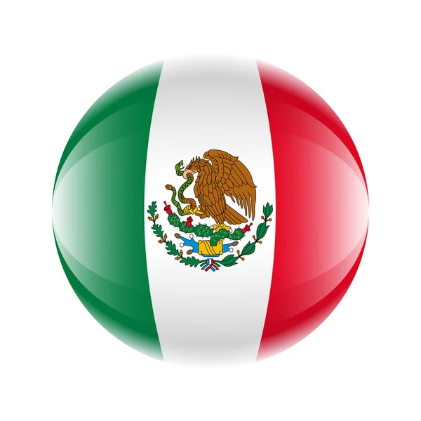 Мексика прапор значок у вигляді м'яча. Векторні EPS 10 — стоковий вектор